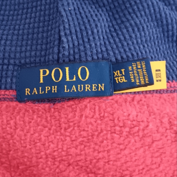 Ralph Lauren Mens Sleeveless Patchwork Hooded Sweatshirt - Picture 3 of 4